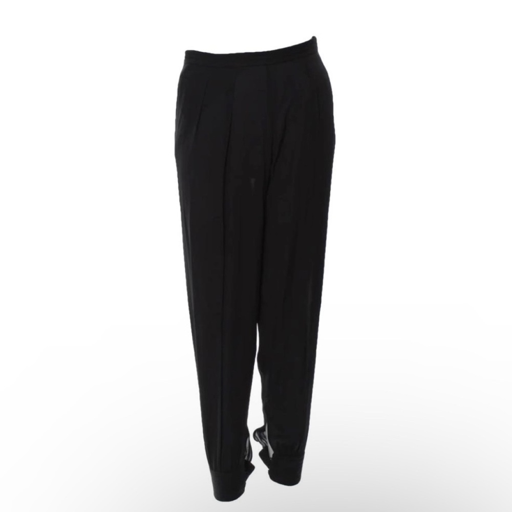 Hermes Black Silk Skinny Leg Pants Sz XS FR 34